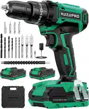 Mejor oferta KUZUPRO Taladro Percutor a Bateria 21V, Taladro Atornillador Bateria con 2*2.0Ah Baterías, Atornillador Electrico 42Nm, 25*3 Ajuste de Par, 14 Accesorios, 2 Velocidad, LED Luz Para Hogar, Bricolaje